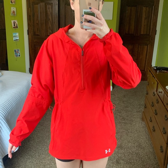 UNDER ARMOUR - red rain jacket - never been worn! - Picture 2 of 6